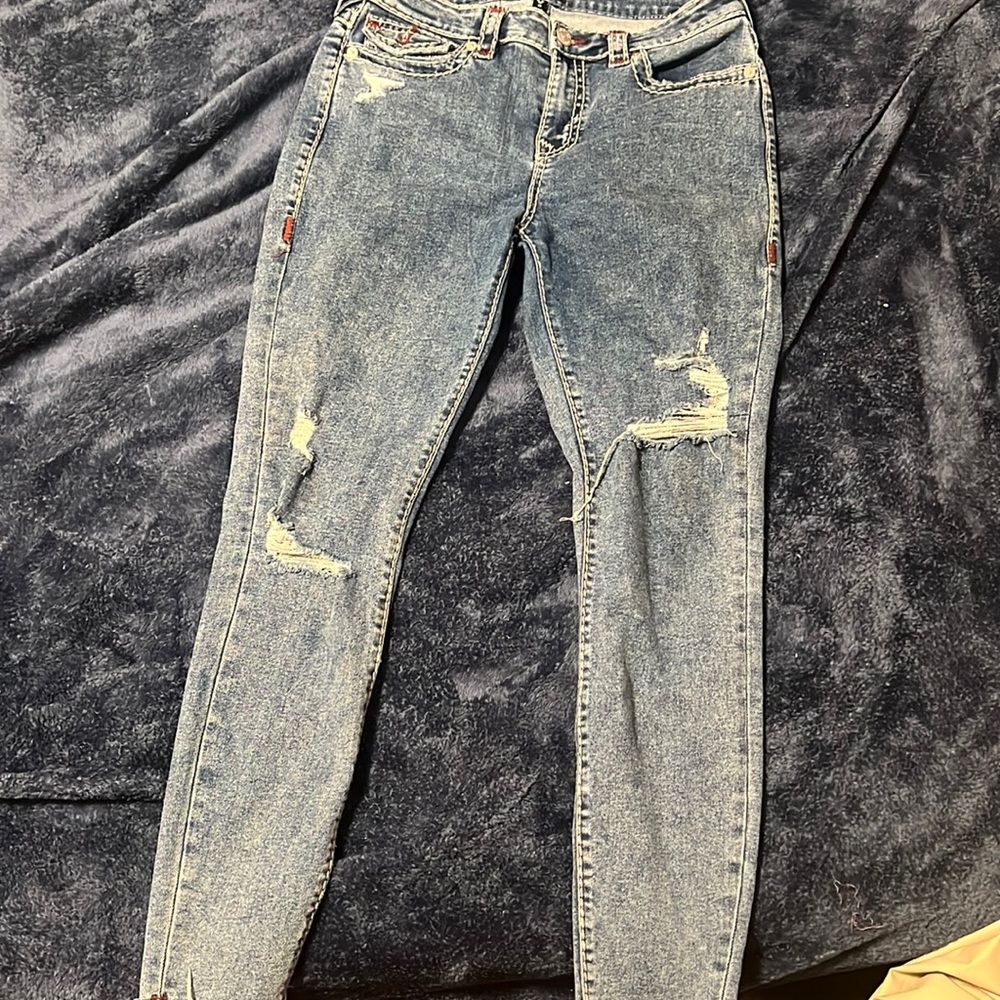 True Religion Jennie curvy mid rise super skinny size 30